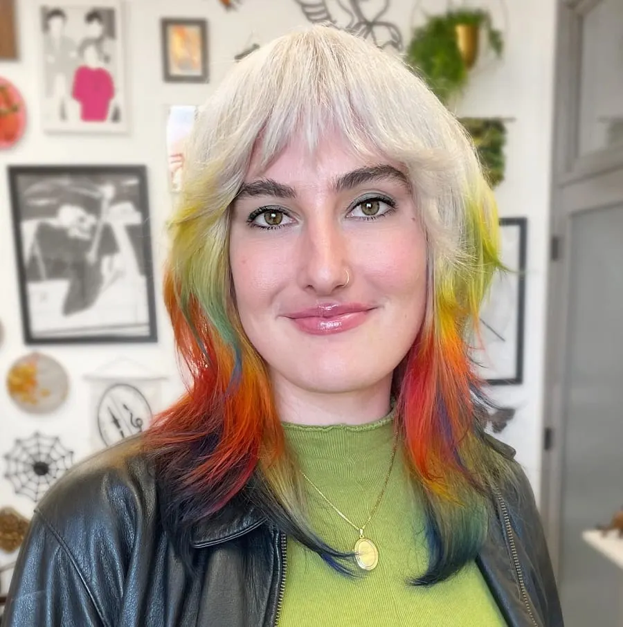 Bardot Bangs + Rainbow Wolf Cut